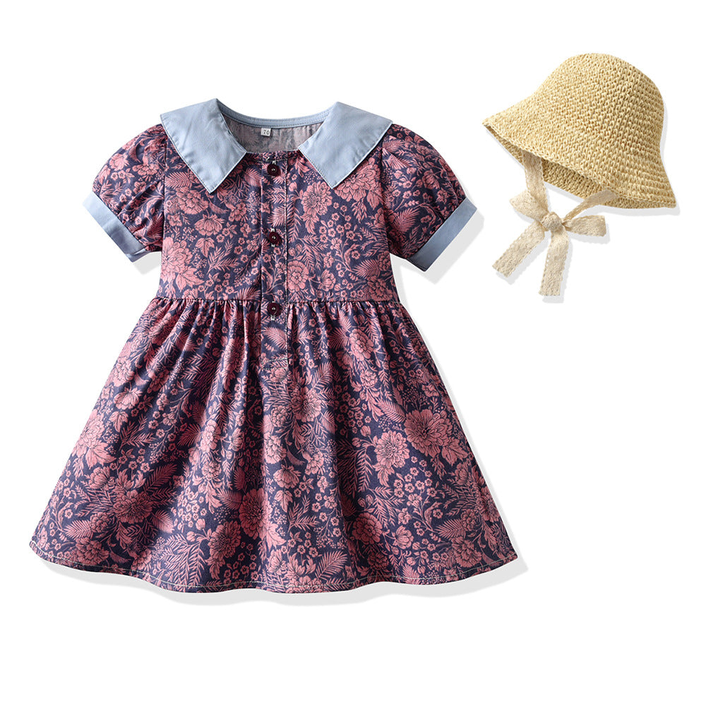 Wholesale Children's Cotton Countryside Style Floral Dresses